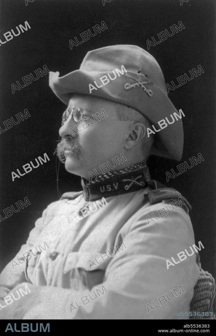 Theodore Roosevelt (October 27, 1858 – January 6, 1919), often referred to by his initials TR, was an American statesman, author, explorer, soldier, naturalist, and reformer who served as the 26th President of the United States. A leader of the Republican Party, he was a leading force of the Progressive Era. He served as Assistant Secretary of the Navy under William McKinley, resigning after one year to serve with the First US Voluntary Cavalry Regiment or 'Rough Riders', gaining national fame for courage during the War in Cuba. During World War I, he opposed President Wilson for keeping the US out of the war against Germany, and offered his military services, which were never summoned. Although he planned to run again for president in 1920, his health quickly deteriorated, and he died in early 1919. Roosevelt has consistently been ranked by scholars as one of the greatest US Presidents. His face adorns Mount Rushmore alongside Washington, Jefferson, and Lincoln.
