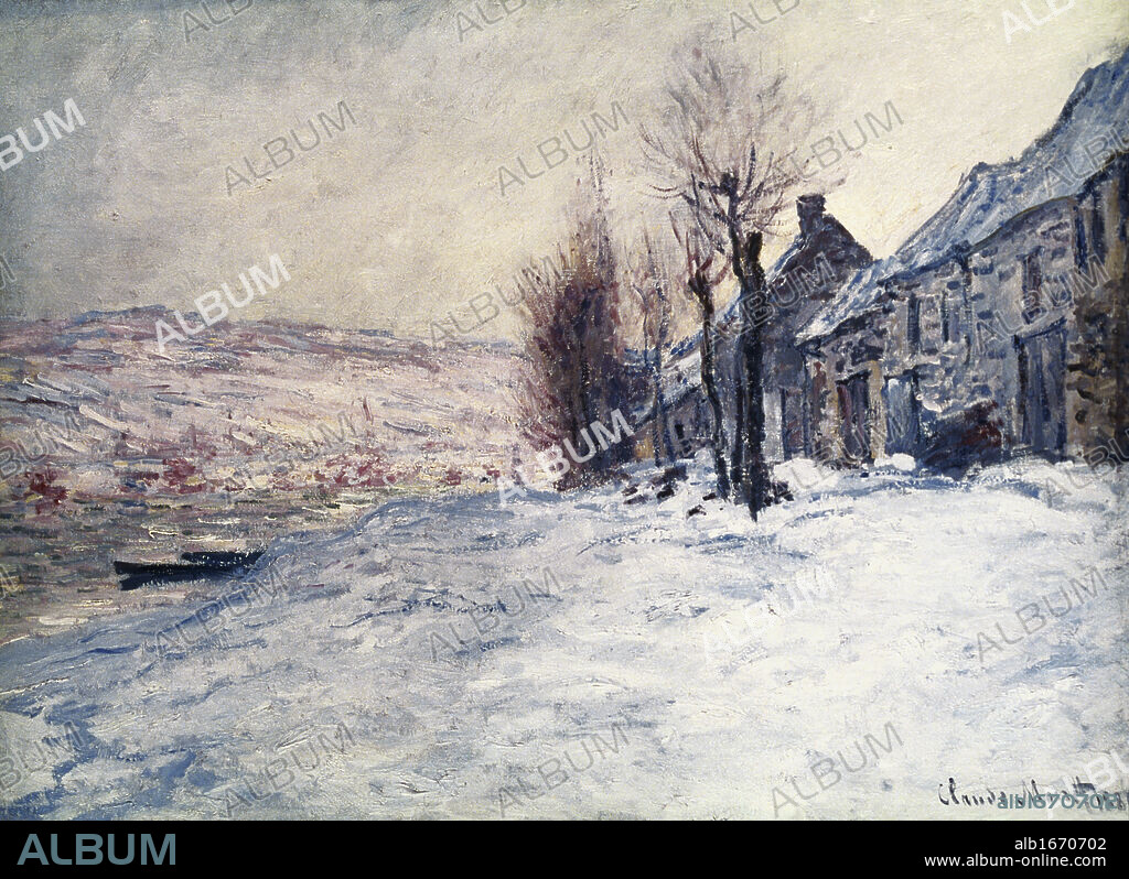 Lavacourt Under Snow  ca. 1878-81  Claude Monet (1840-1926 French)  Oil on canvas  National Gallery, London, England.