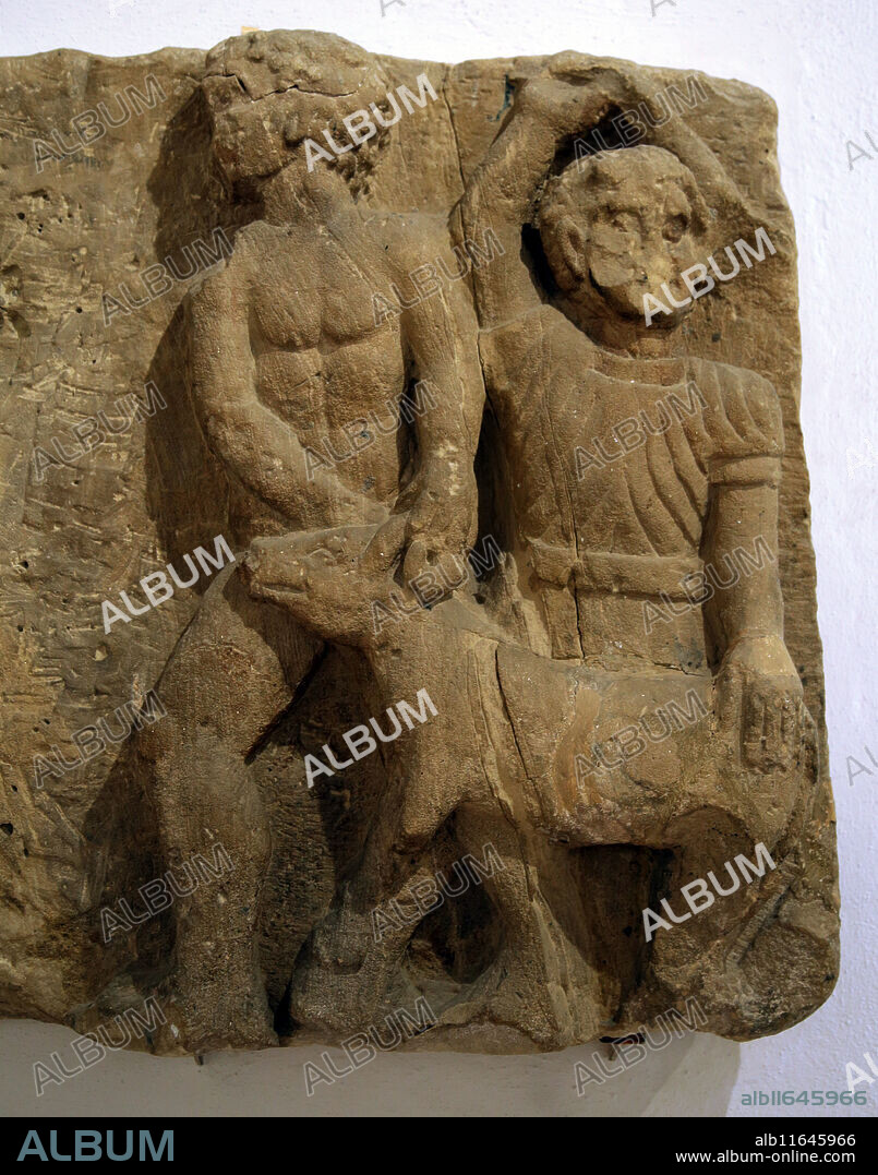 Sacrifice scene. Iberian-Turdetania. Estepa, Spain. Pre-roman peoples. Archaeological Museum of Seville. Spain.