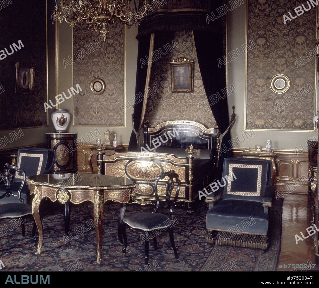 INTERIOR-RECAMARA LLAMADA DE LA EMPERATRIZ CARLOTA-ESTILO BOULLE.