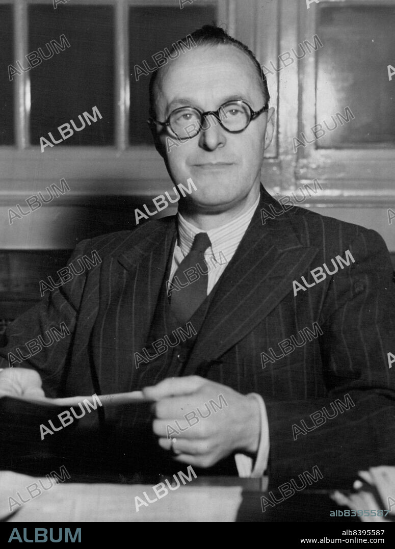 General Secretary Of The Trades Union Congress - Mr. H.V. Tewson -- A new picture of Mr. Harold Vincent Tewson, C.H.E., the new General Secretary of the Trades Union Congress, who succeeded Lord Gitrins in this office. Mr. Tewson, formerly assistant General Secretary of the T.U.C., was born in Bradford in 1898, is married an has one son. From 1925 to 1931 (when he became Assistant General Secretary) Mr. Tewson was Secretary Organisation Department of the T.U.C. He made his first address as General Secretary when the trades Union Congress held its 78th annual meeting at Brighton last month. November 6, 1946. (Photo by Reuterphoto).