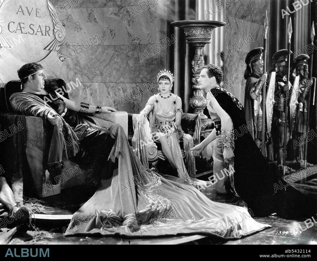 CHARLES LAUGHTON, CLAUDETTE COLBERT and FREDRIC MARCH in THE SIGN OF THE CROSS, 1932, directed by CECIL B DEMILLE. Copyright PARAMOUNT PICTURES.