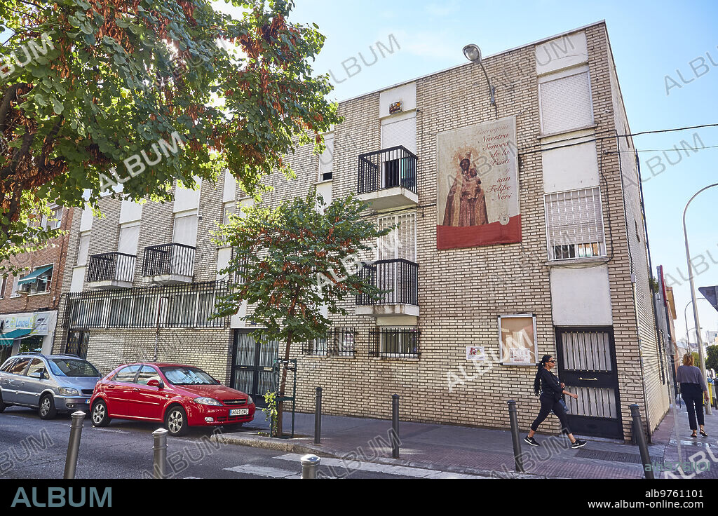 Puente de Vallecas (Comunidad de Madrid), 01/10/2018. Calle Puerto de Canfranc. Parroquia de Nuestra Señora de la Peña y San Felipe Neri. Foto: Guillermo Navarro. ARCHDC.