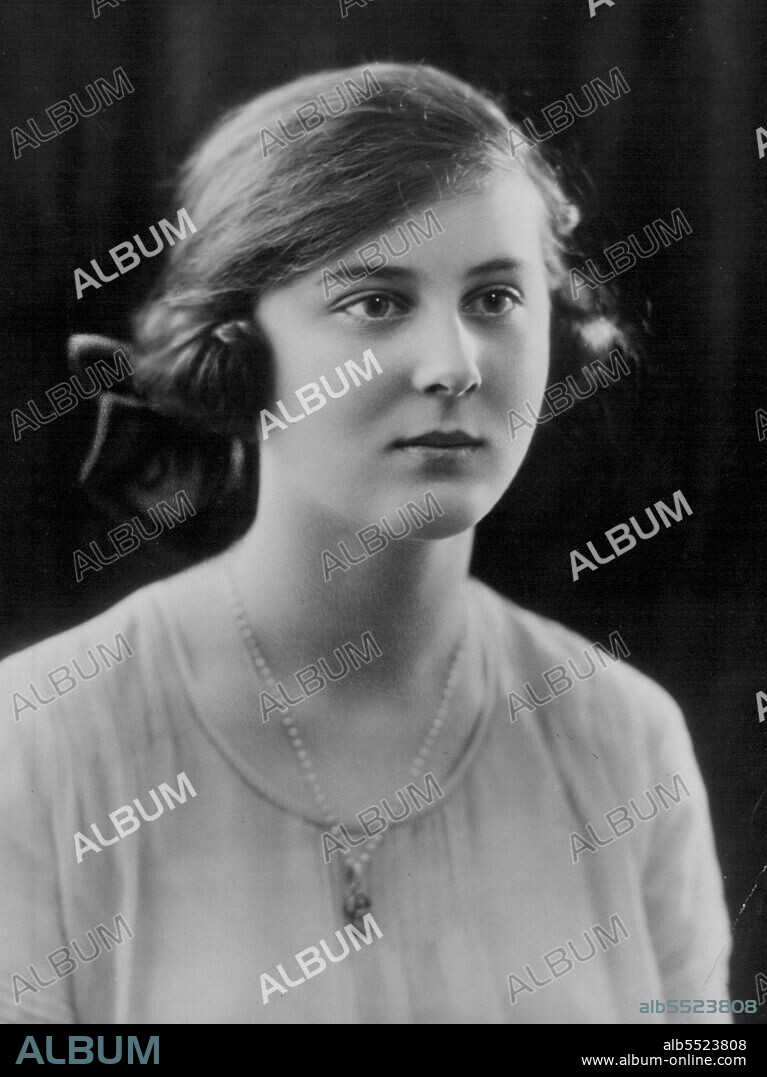 H.R.H. The Duchess Of Kent, Aged 16 -- A portrait study, taken in 1922, of H.R.H. Princess Marina of Greece, the present Duchess Of Kent. December 17, 1953. (Photo by Bassano, Camera Press).