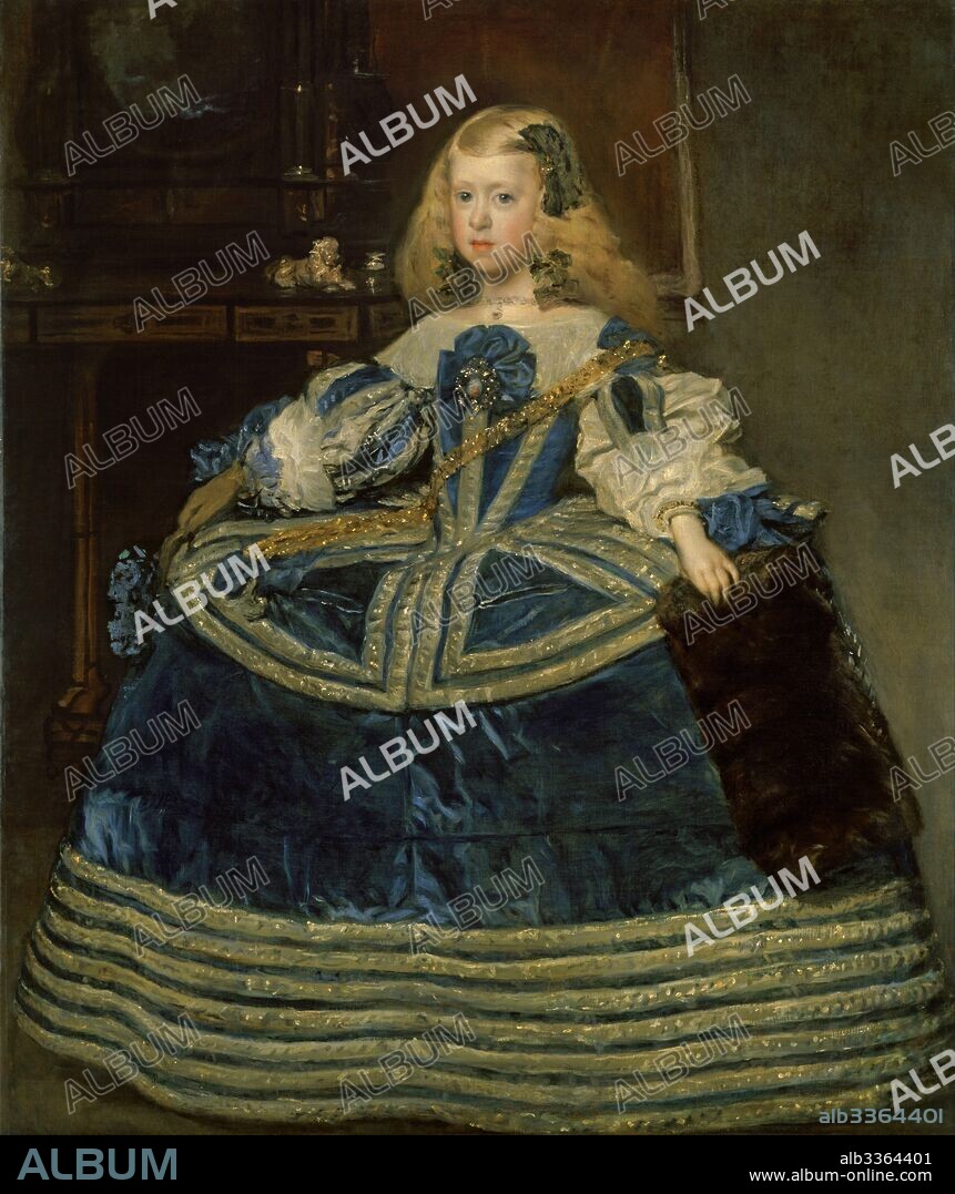 DIEGO VELAZQUEZ. Infanta Margarita Teresa (1651-1673) in a Blue Dress.