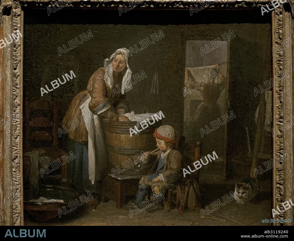 Jean Simeon Chardin (1699-1779). French painter. The Washerwoman. National Museum. Stockholm. Sweden.