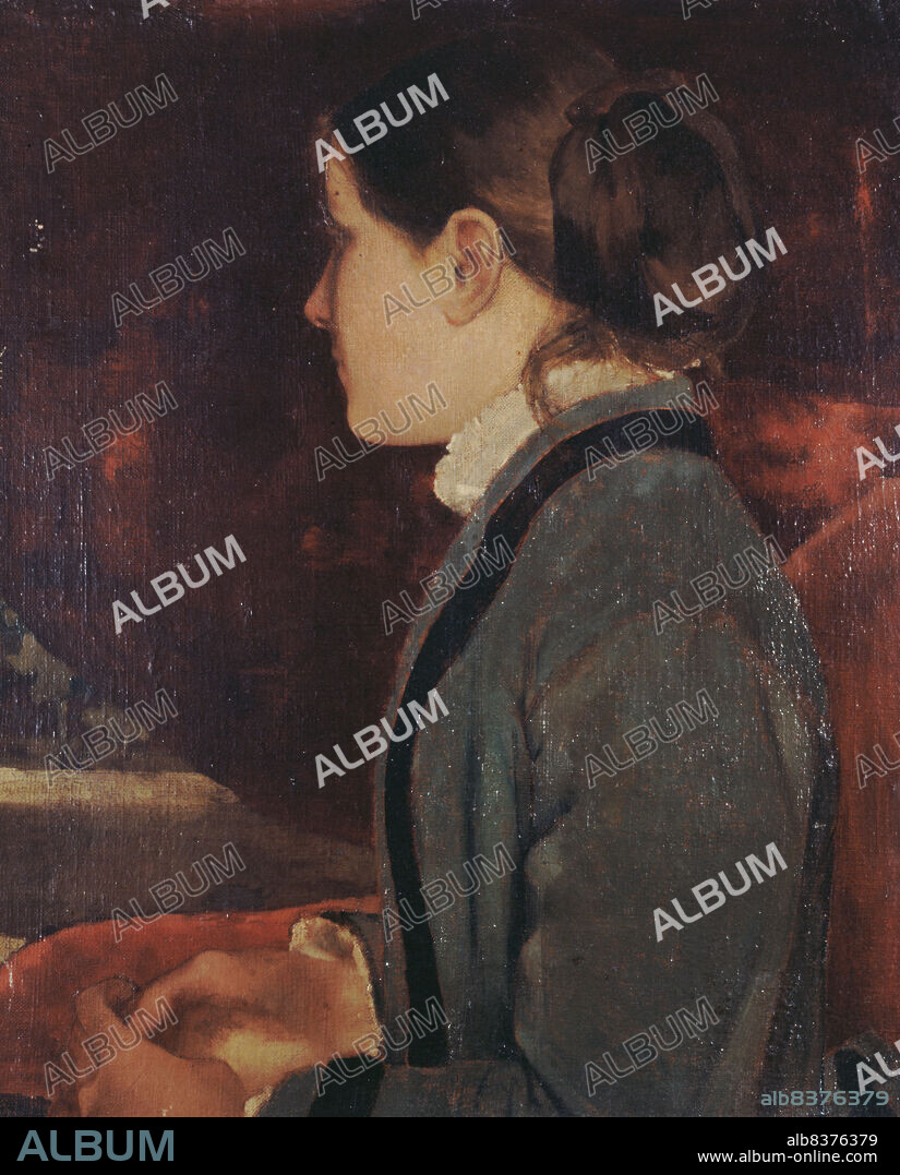 ERNEST CORNELIS ARY RENAN. Noemi Renan in profile, c1879.