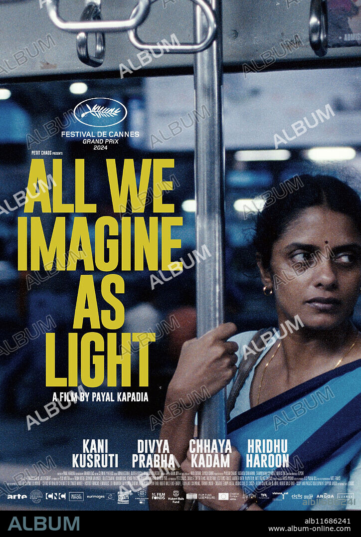 Poster de LA LUZ QUE IMAGINAMOS, 2024 (ALL WE IMAGINE AS LIGHT), dirigida por PAYAL KAPADIA. Copyright Petit Chaos / Another Birth.