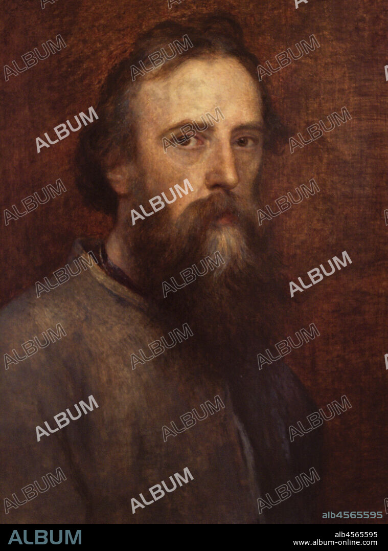 GEORGE FREDERIC WATTS (1817-1904). ENGLISH PAINTER.. George Frederic Watts (1817-1904). English painter and sculptor. Self-portrait. Oil on panel (61 x 50,2 cm), ca.1860. National Portrait Gallery. London, England, United Kingdom.