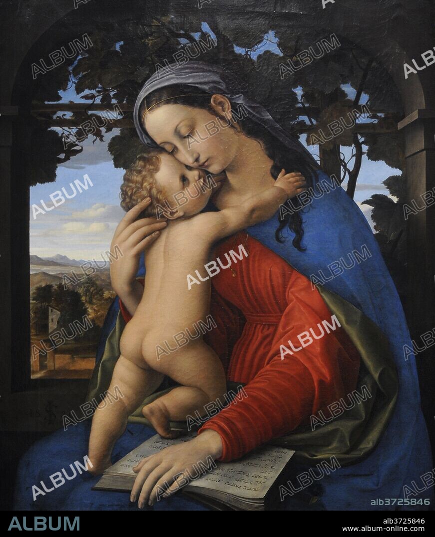 Julius Schnorr von Carolsfeld (1794-1872). Pintor romántico alemán. María con el Niño, 1820. Museo Wallraf-Richartz. Colonia. Alemania.