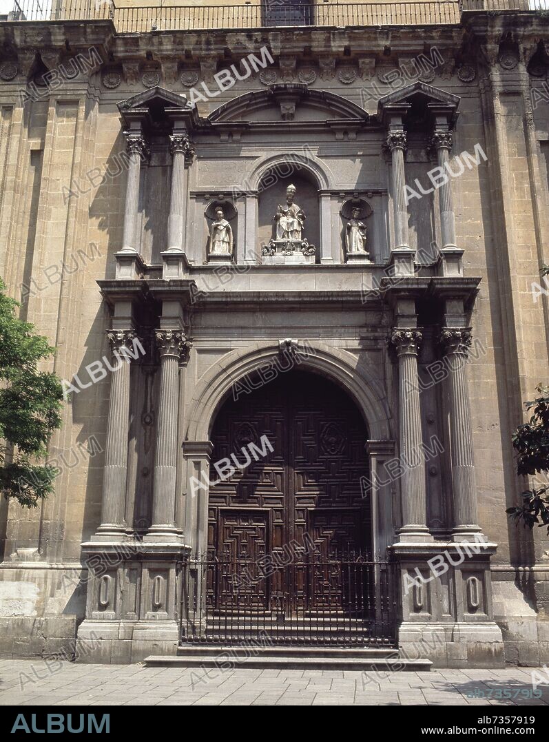 JOSE DE BADA NAVAJAS (1691/1756). PORTADA DE LA IGLESIA DEL SAGRARIO DE GRANADA - SIGLO XVIII.