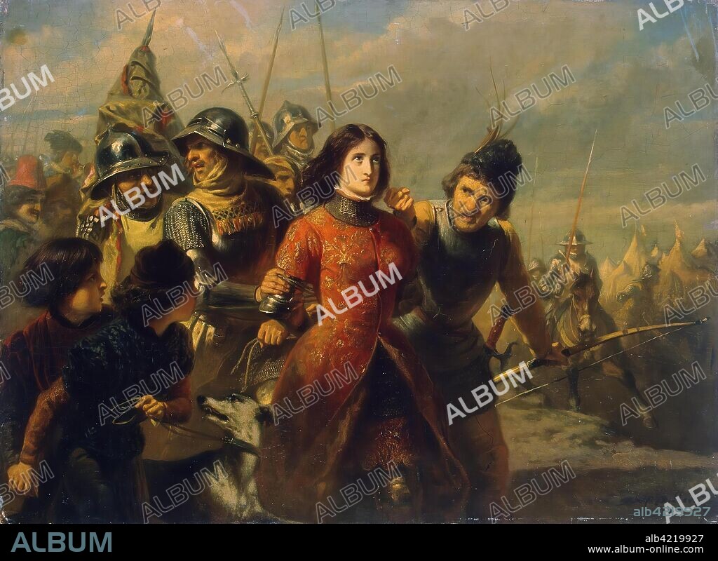 ADOLF-ALEXANDER DILLENS. 'Capture of Joan of Arc'. Belgium, Between 1847 and 1852. Dimensions: 52,5x72 cm.