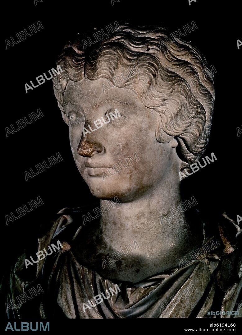 *BUSTO DE FAUSTINA MENOR MUJER DE MARCO AURELIO-PEINADO ROMANO.