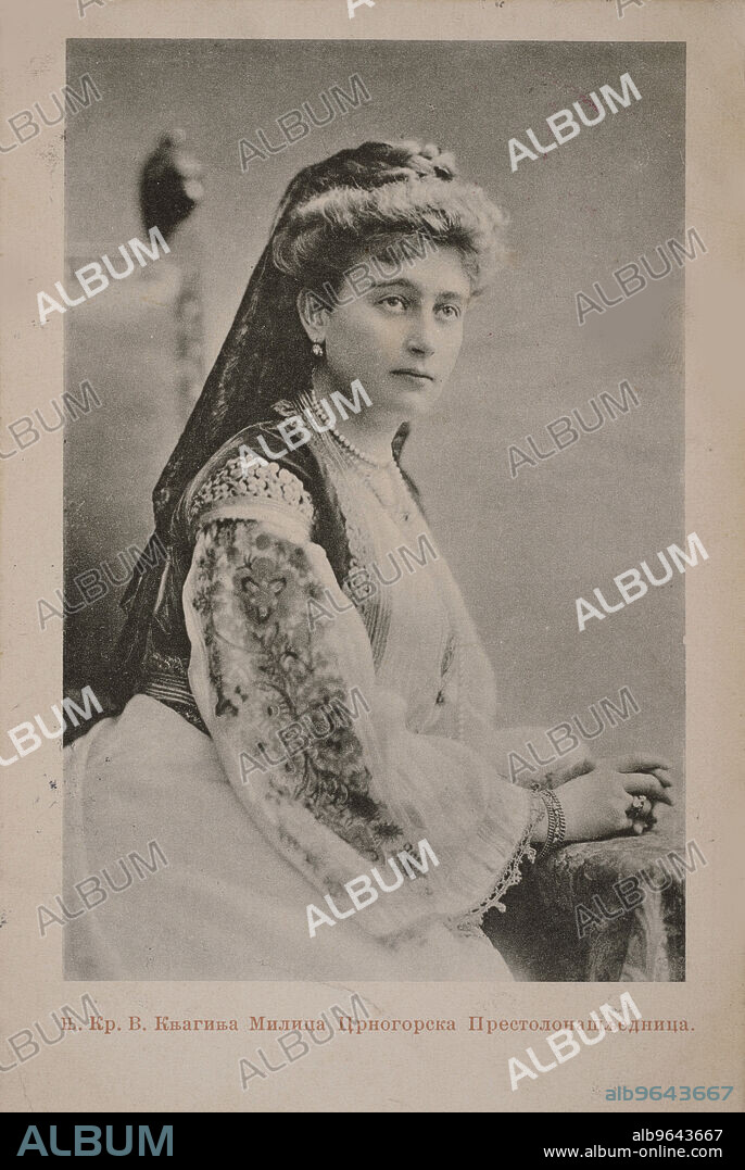 ANONYMOUS. Portrait of Crown Princess Jutta Militza of Montenegro (1880-1946), Duchess of Mecklenburg-Strelitz.