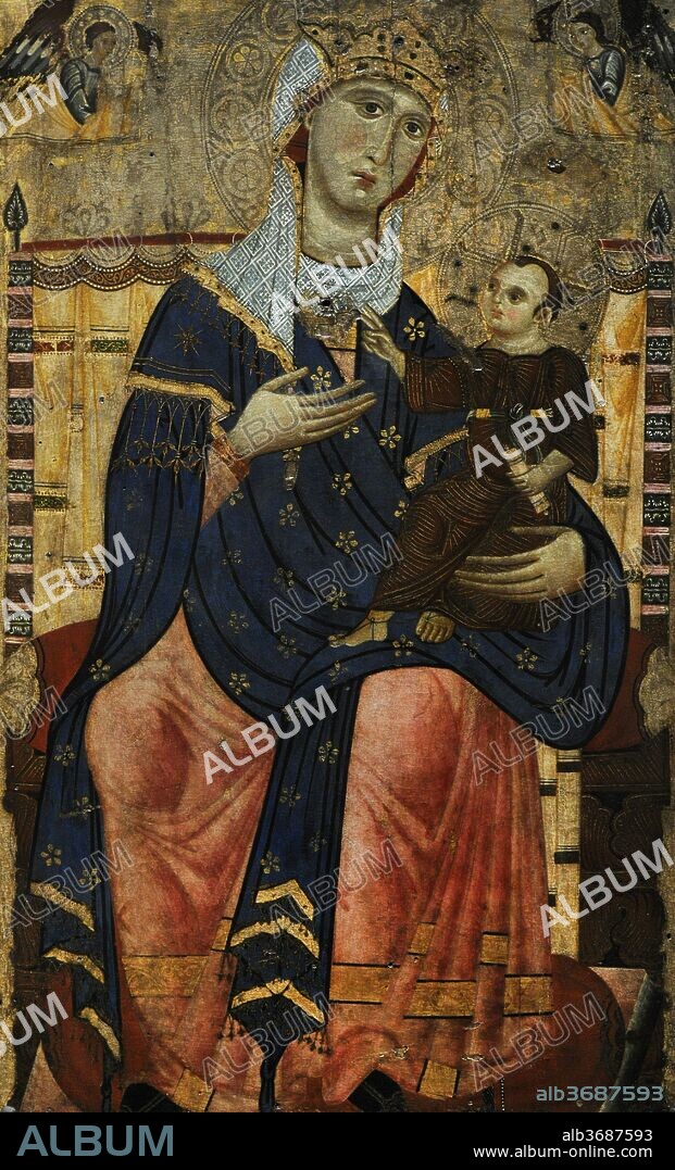 Lucca, ca.1250-1260. Enthroned Madonna with the Christ Child. Wallraf-Richartz Museum. Cologne. Germany.