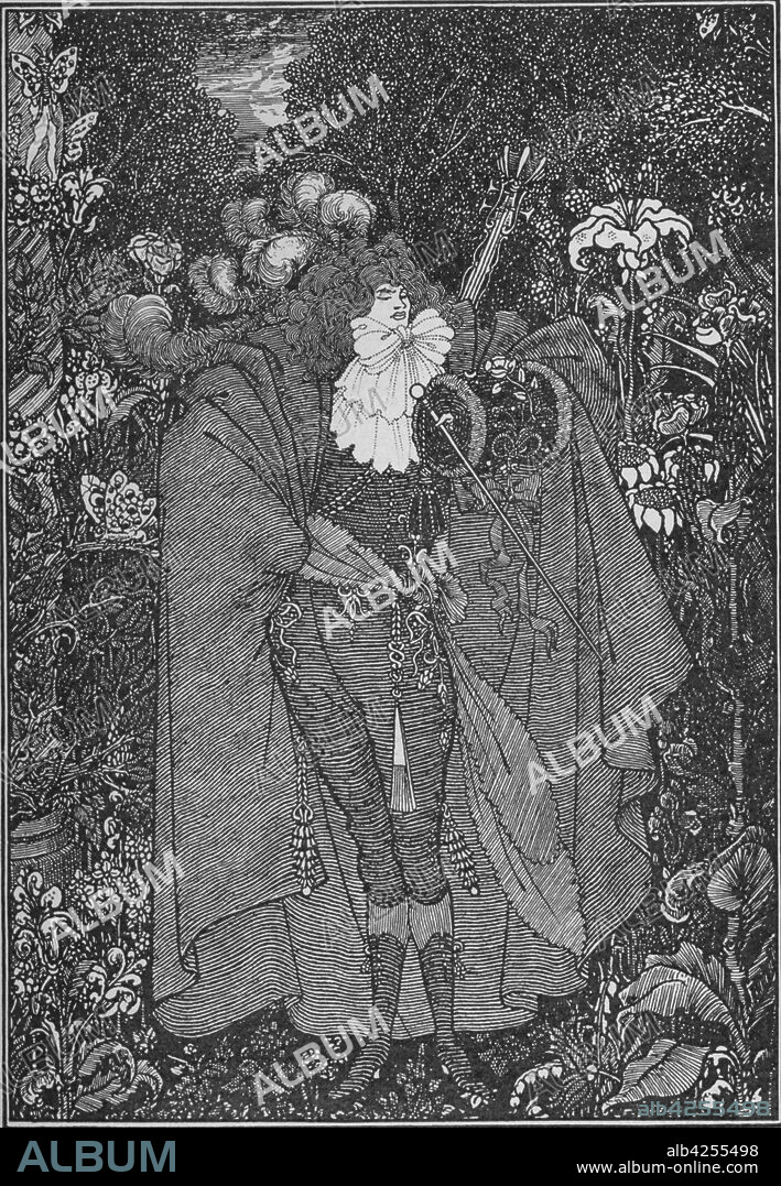 'The Abbé', 1896, (1935). Character named Abbé Aubrey and sometimes Abbé Fanfreluche. From "Under the Hill", an erotic story written and illustrated by Aubrey Beardsley. [John Lane, The Bodley Head Ltd, 1896]. Published in "Modern Masterpieces", Part 8. [George Newnes Ltd, London, 1935].
