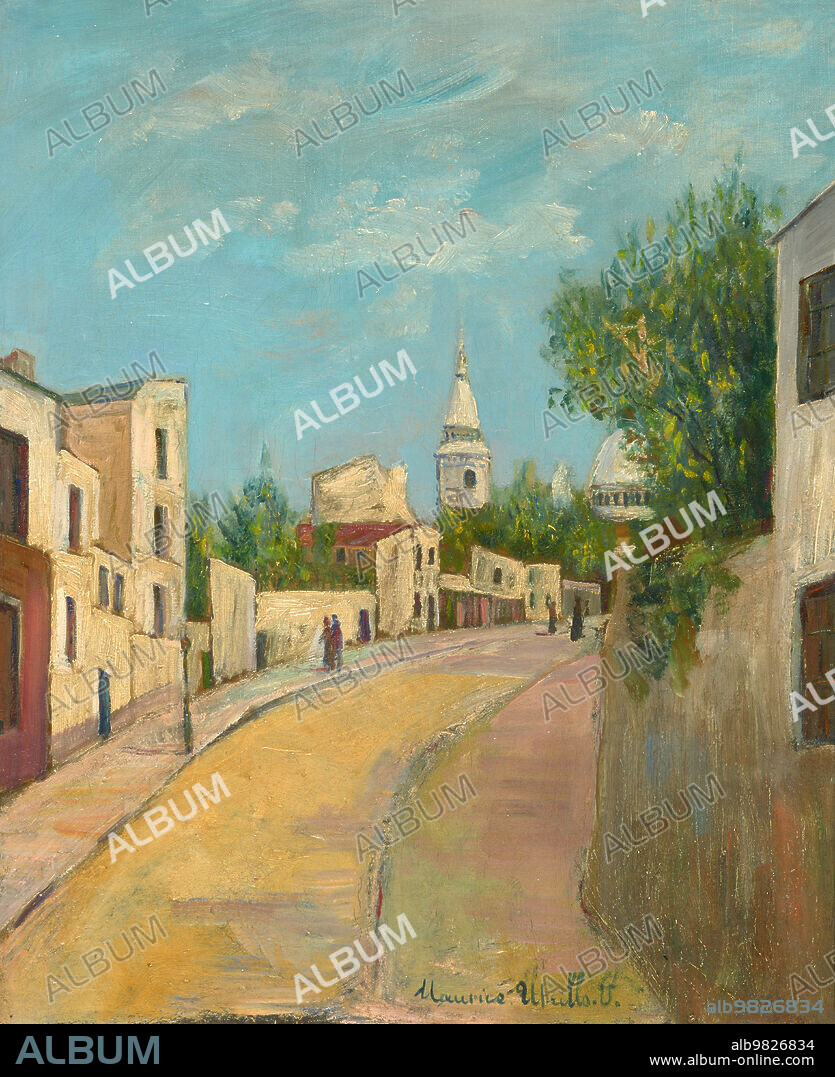 MAURICE UTRILLO. Rue de l'Abreuvoir à Montmartre.