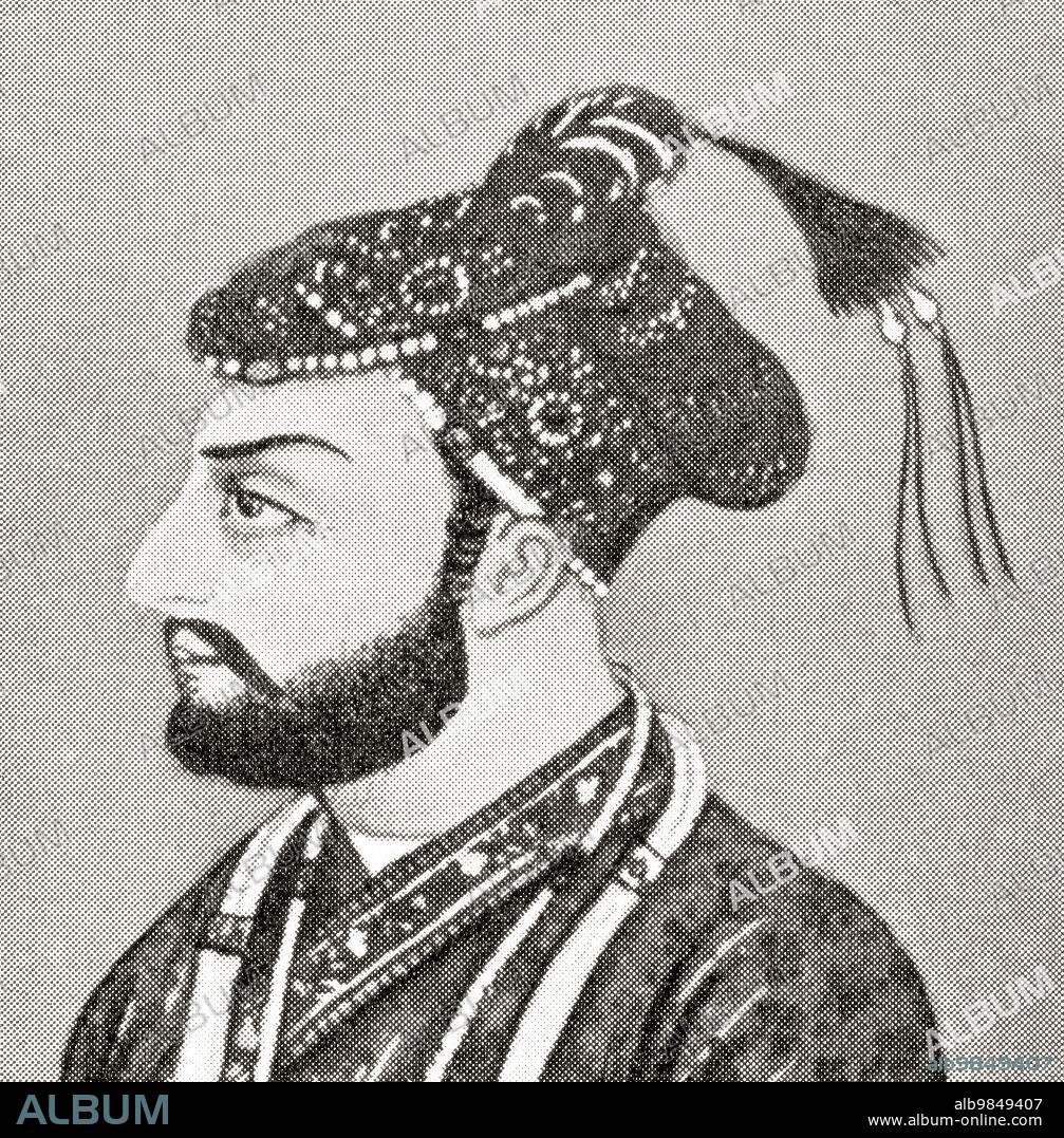 Abu'l Muzaffar Muin ud-din Muhammad Shah Farrukh-siyar Alim Akbar Sani Wala Shan Padshah-i-bahr-u-bar (Shahid-i-Mazlum), aka Farrukhsiyar, 1685 Ã¢â‚¬â€œ 1719. Mughal emperor from 1713 to 1719. From Hutchinson's History of the Nations, published 1915.