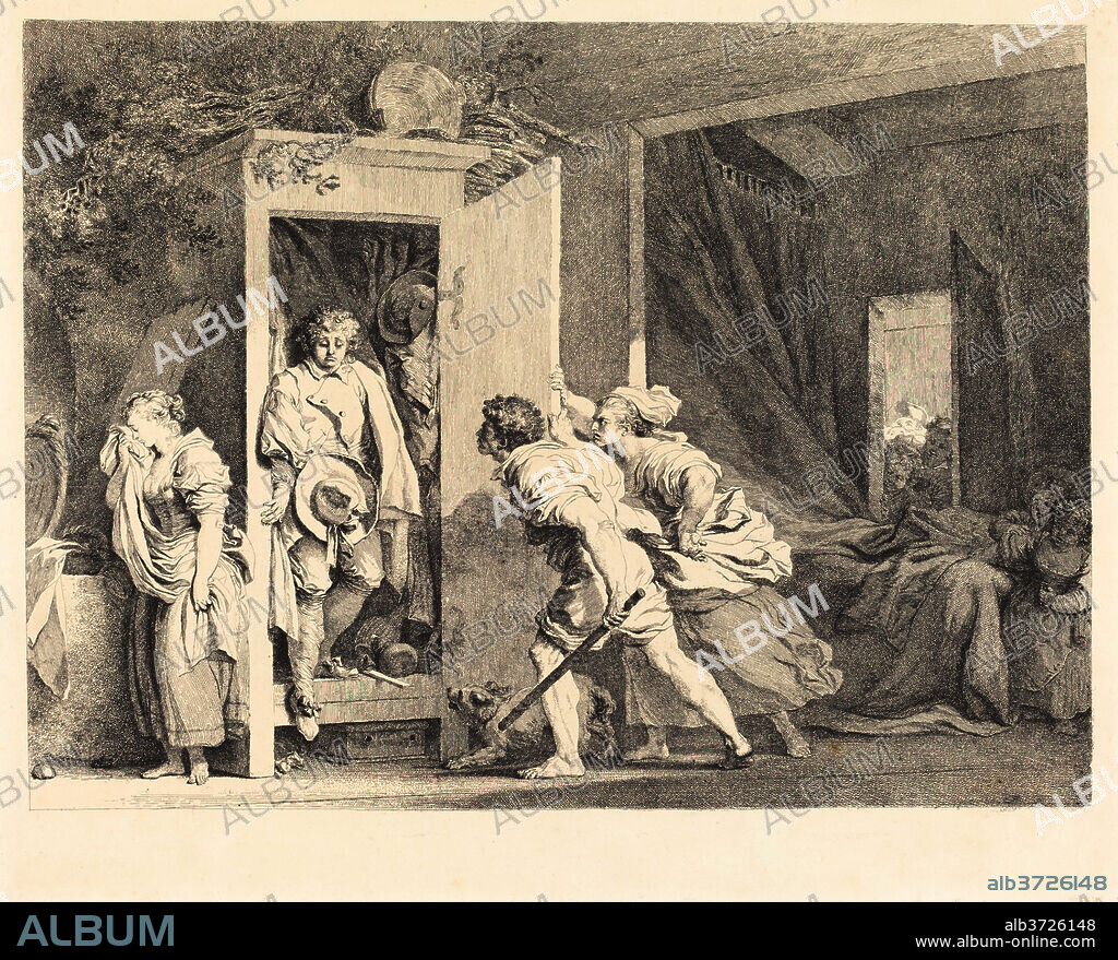JEAN-HONORE FRAGONARD. The Cupboard (L'armoire). Dated: 1778. Medium: etching.
