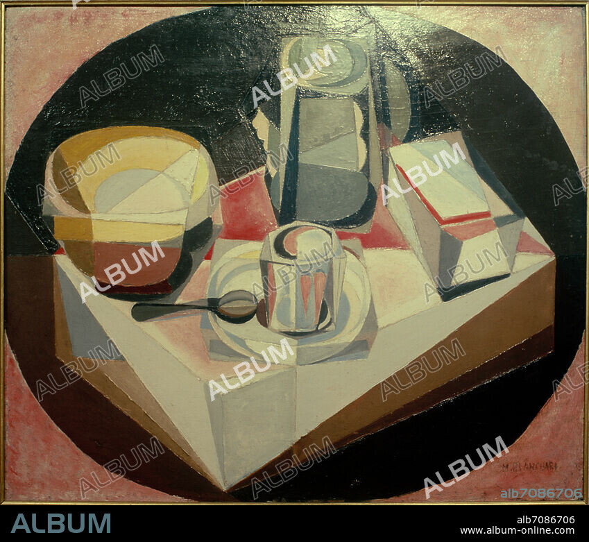 MARIA BLANCHARD. Blanchard, María; 1881-1932. "Nature morte" (Stillleben), 1917. Öl auf Holz, 60 × 70 cm. Inv.Nr. 8335. Genf, Musée du Petit Palais.