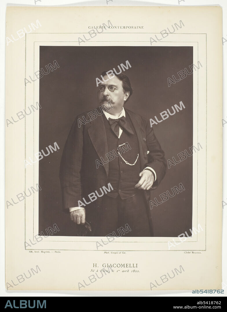 FERDINAND J. MULNIER. Hector Giacomelli (French painter, illustrator, and printmaker, 1822-1904), c. 1876. Woodburytype, from the periodical "Galerie Contemporaine Littéraire, Artistique" (1879), volume 8.