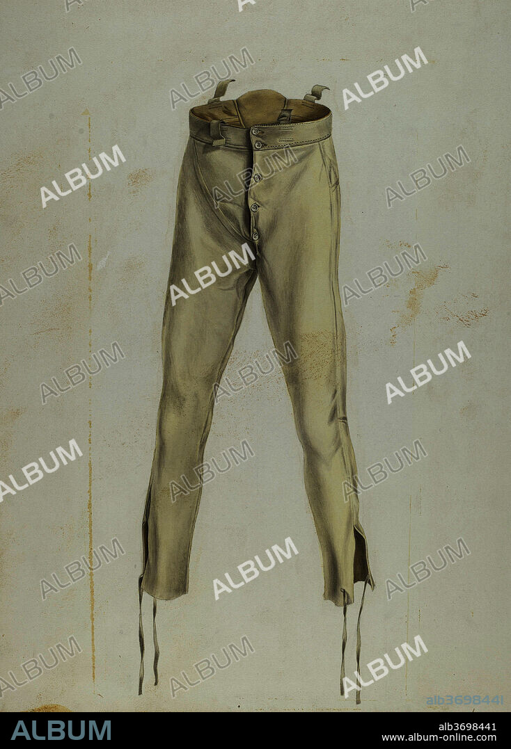 DANIEL MARSHACK. Trousers. Dated: 1935/1942. Dimensions: overall: 45.7 x 36.5 cm (18 x 14 3/8 in.). Medium: watercolor and graphite on paperboard.