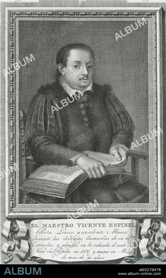 El Maestro Vicente Espinel., still image, Prints, 1791, Maea, José (1759-1826), Fernández Noseret, Luís (fl. ca. 1792).