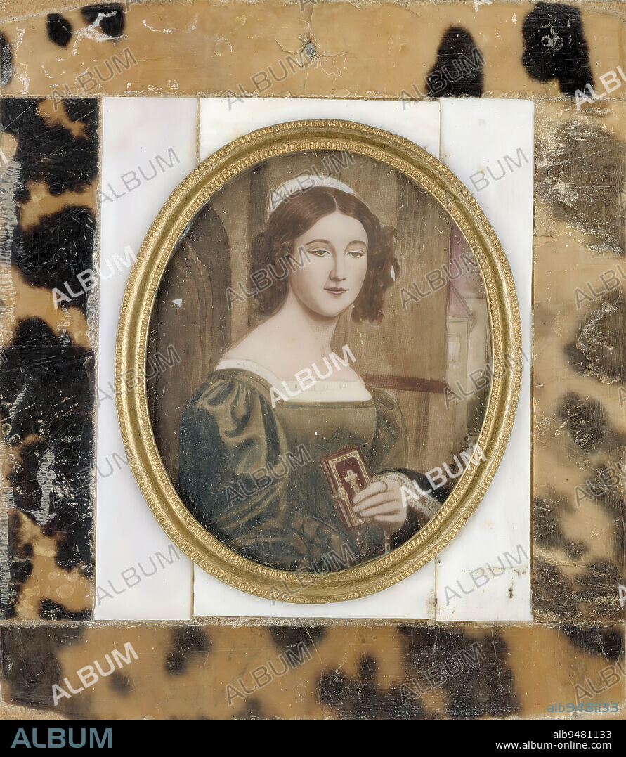 Joseph Karl Stieler, 1781, Mainz, 1858, Munich, Portrait of a lady, 1840, 5.3 × 4.3 cm, gouache, ivory.
