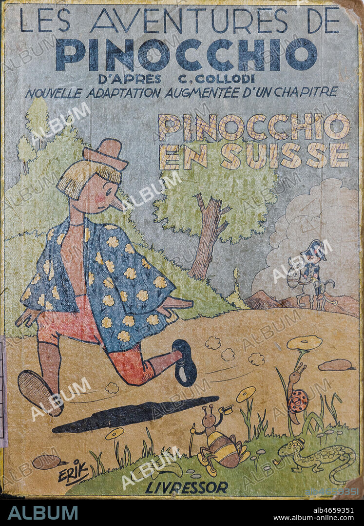 Fondazione Nazionale Carlo Collodi, the library: the cover of one of the Swiss editions of "Pinocchio".