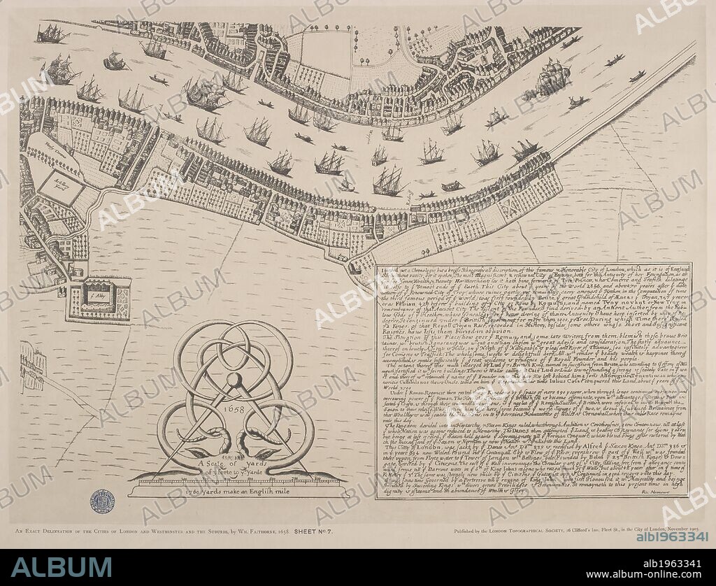 Map of the river Thames flowing through London. circa 1560-70. Civitas Londinum. Plan of London circa 1560-70. London : London Topographical Society. Published in 1905. by Ralph Agas. [Collated and reproduced from the copies in the Guildhall Library, London, and Magdalene College, Cambridge]. Source: Map 183.p.1.(2). Language: English.