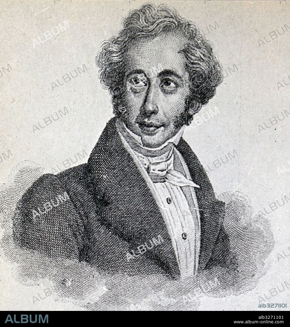 Portrait of Francisco de Paula Martinez de la Rosa y Berdejo (1787-1862) a Spanish statesman and dramatist. Dated 19th Century.