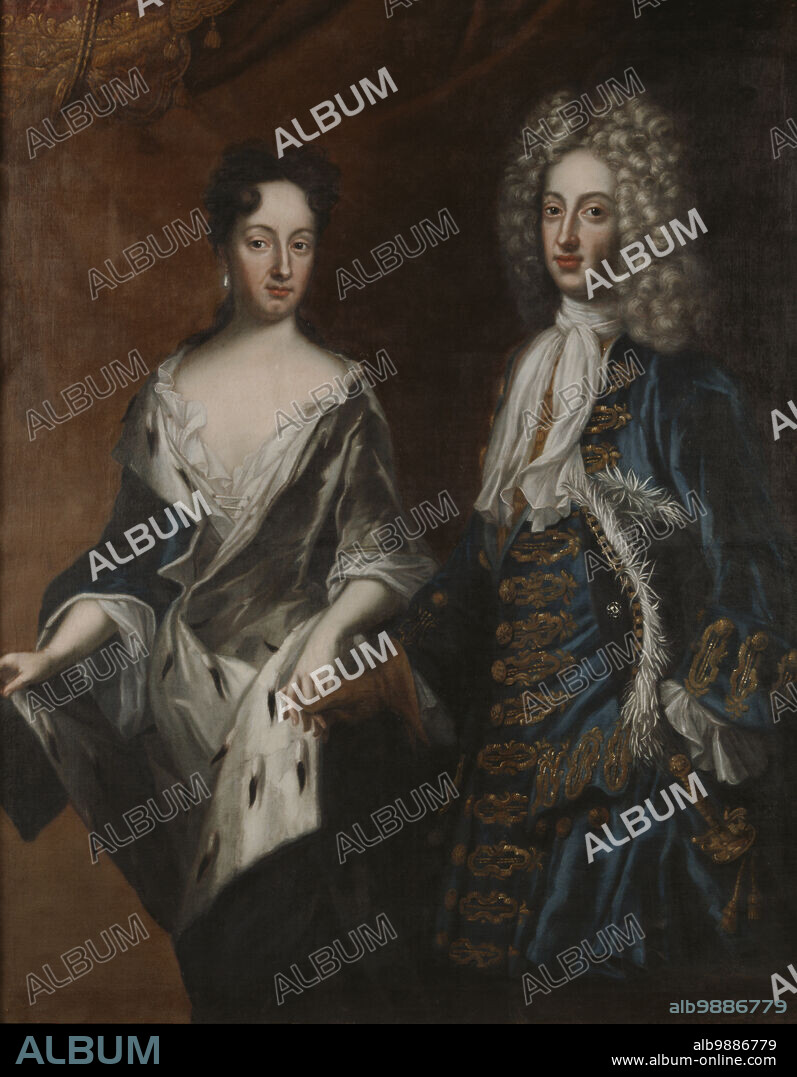 Frederick IV (1671-1702), Duke of Holstein-Gottorp, and his spouse Hedvig Sophia (1681-1708), Swedish princess, 1700. Attributed to David von Krafft.