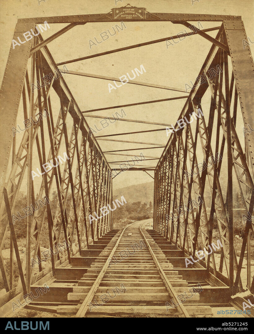 Bridge near Fabyan House, front view, P. & O.R.R., J. W. & J. S. Moulton, Portland & Ogdensburg Railroad Company, Railroad bridges, New Hampshire, Coos County (N.H.).