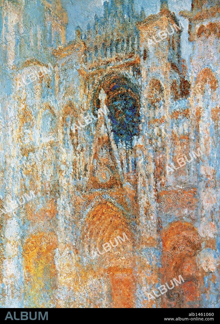 ARTE S. XIX. FRANCIA. MONET, Claude (París, 1840-Giverny, Eure, 1926) LA CATEDRAL DE ROUEN, pintura impresionista realizada en 1894. Museo Jeu de Paume. París.
