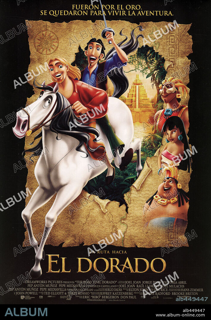 Poster of THE ROAD TO EL DORADO, 2000, directed by BIBO BERGERON and DON PAUL. Copyright DREAMWORKS.
