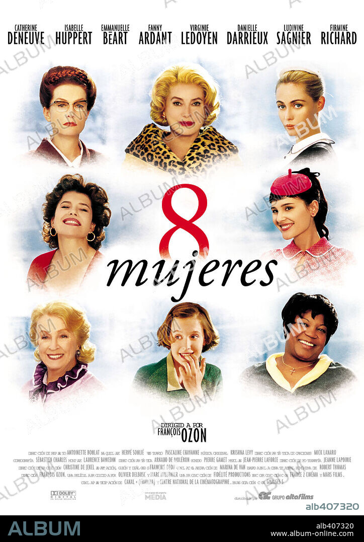 Poster of 8 WOMEN, 2002 (8 FEMMES), directed by FRANÇOIS OZON. Copyright FOCUS FEATURES.