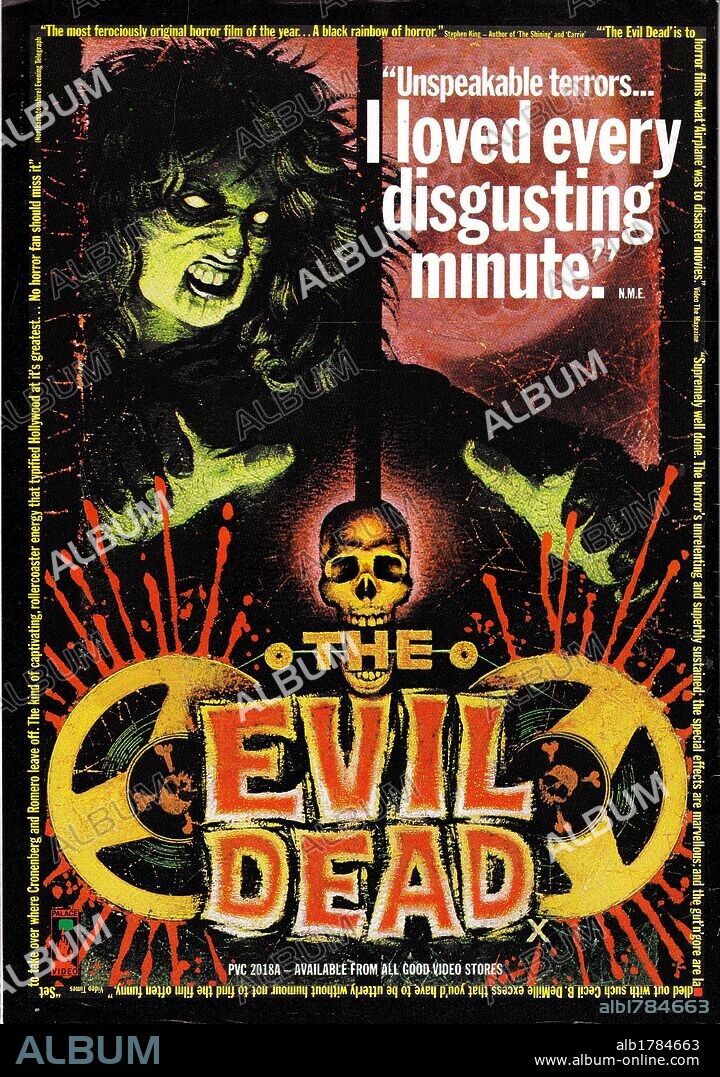 Poster de POSESIÓN INFERNAL, 1981 (THE EVIL DEAD), dirigida por SAM RAIMI. Copyright RENAISSANCE PICTURES.