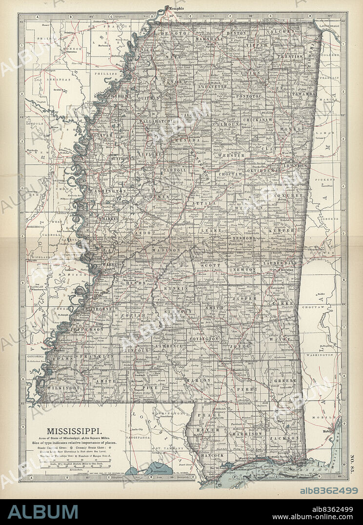 Map of Mississippi.