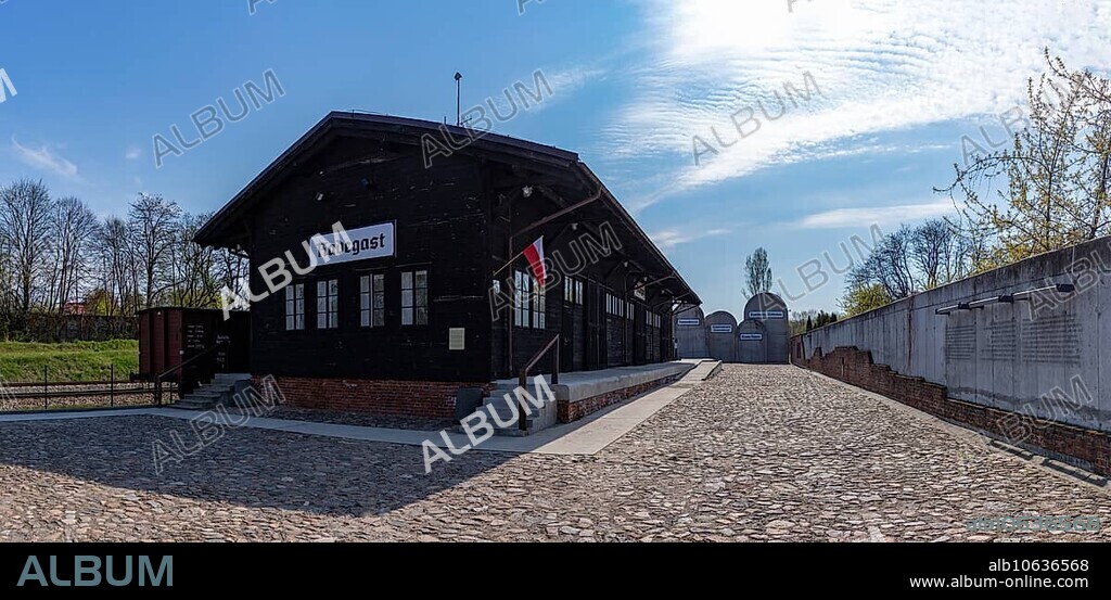 A picture of the historic Radegast train station, and its concentration camp memorial.