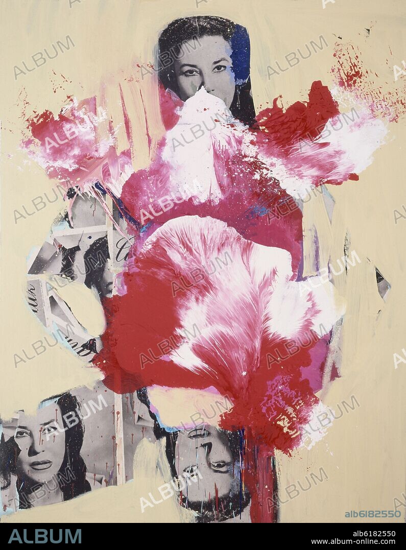 JORGE GALINDO. (CARMEN DE VERACRUZ) - COLLAGE CON PINTURA - 2004.