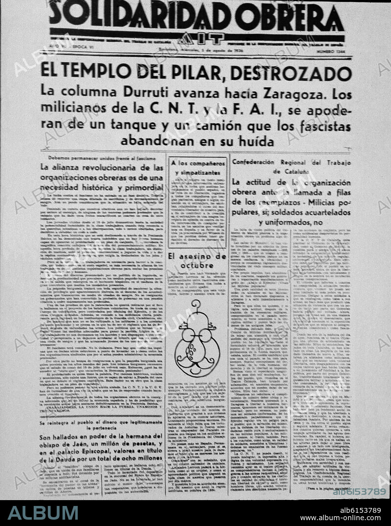 PERIODICO SOLIDARIDAD OBRERA.