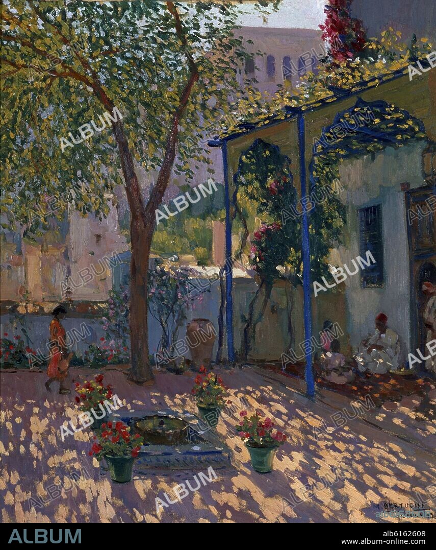 MARIANO BERTUCHI NIETO (1884-1955). MOTIVO AFRICANO - PATIO - SIGLO XX.