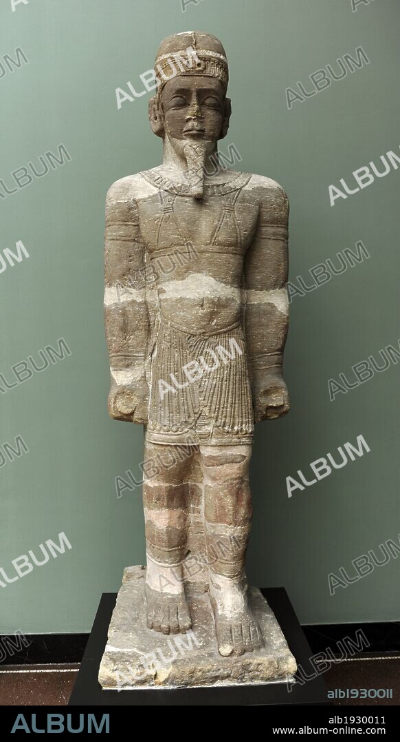 Statue of God Sebiumeker. Probably 1st century BC. Sandstone. From Meroe, Sudan. Ny Carlsberg Glyptotek. Copenhagen. Denmark.
