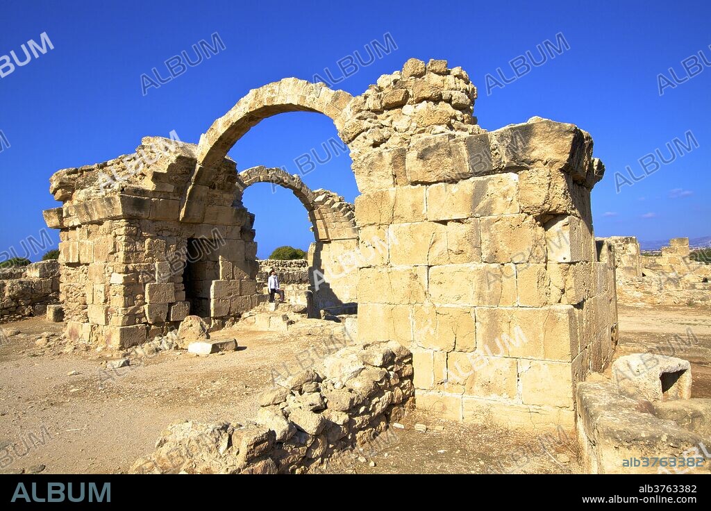 Saranda Kolones, Kato Paphos Archaeological Park, UNESCO World Heritage Site, Paphos, Cyprus, Eastern Mediterranean, Europe.