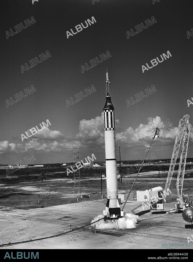 May 5, 1961 - Launching of the Mercury-Redstone 3 rocket from Cape Canaveral, Florida.