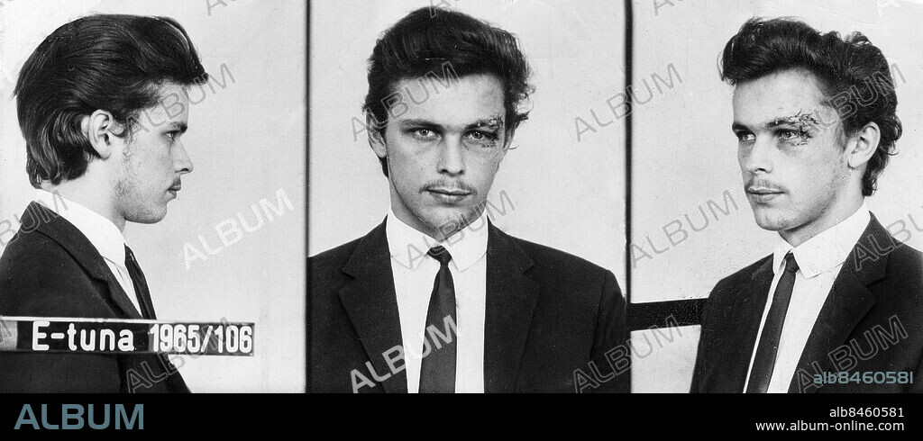 ESKILSTUNA 1965. Polisens bilder på Clark Olofsson, 1965 i Eskilstina.. Foto: Polisen / TT / Kod: 190. **Endast för redaktionell användning. Bilden kommer från en extern källa och distribueras i sin ursprungliga form som en service till våra abonnenter**.