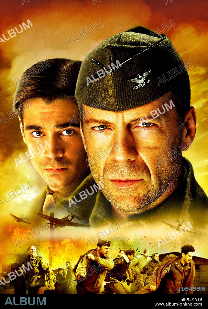 BRUCE WILLIS y COLIN FARRELL en LA GUERRA DE HART, 2002 (HART'S WAR), dirigida por GREGORY HOBLIT. Copyright METRO GOLDWYN.