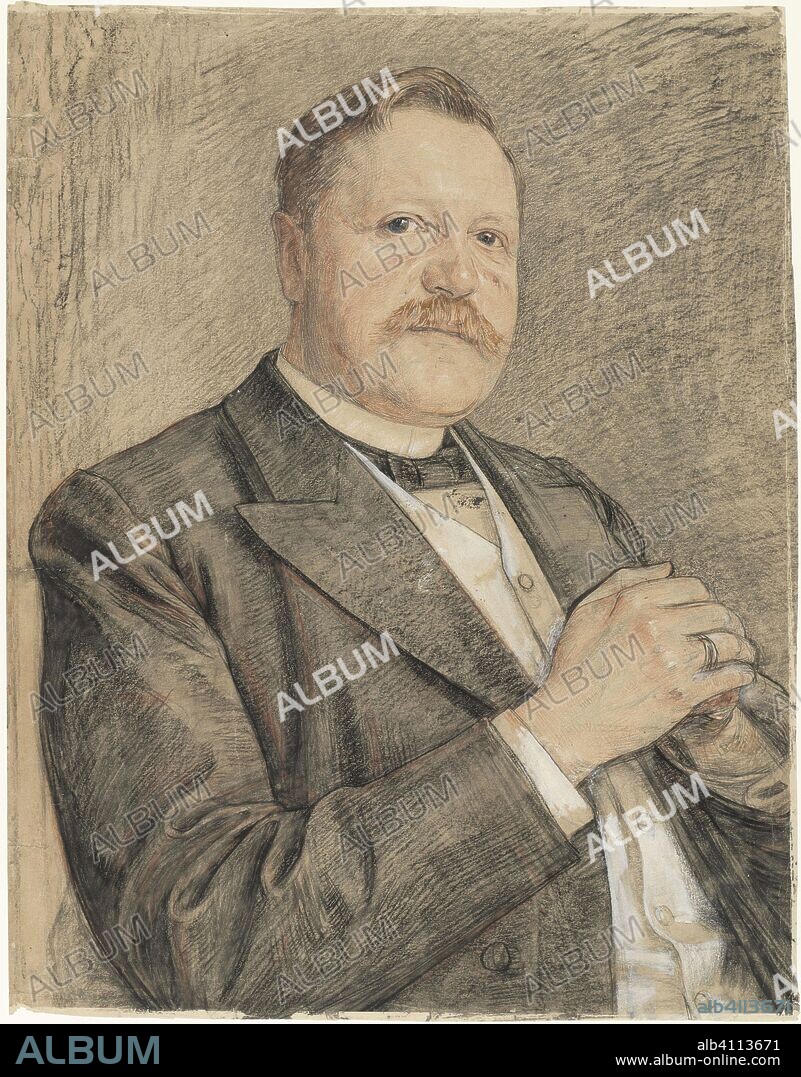 JAN PIETER VETH. Portrait of RPJ Tutein Nolthenius. Draughtsman: Jan Veth. Dating: 1874 - 1925. Measurements: h 690 mm × w 536 mm.