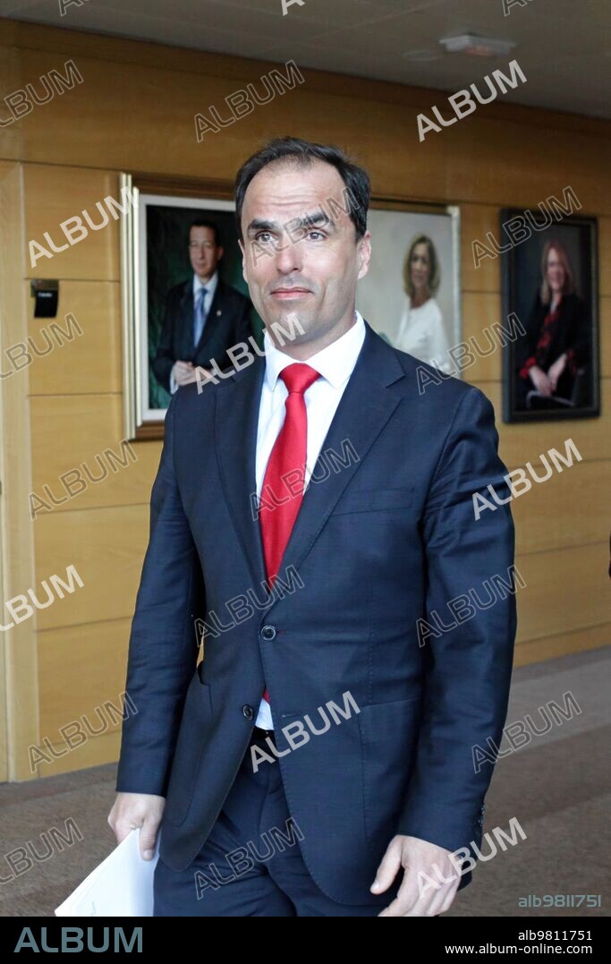 Madrid, 04/03/2019. Comisión de investigación de la URJC sobre el título de máster en Derecho Autonómico a Cristina Cifuentes. En la imagen, el rector de la Universidad Rey Juan Carlos, Javier Ramos, quién ha prestado declaración en dicha comisión.  Foto Isabel Permuy ARCHDC.