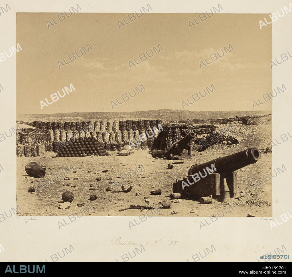 JEAN-CHARLES LANGLOIS. Battery No. 22. From: Souvenir de la Guerre de Crimee.